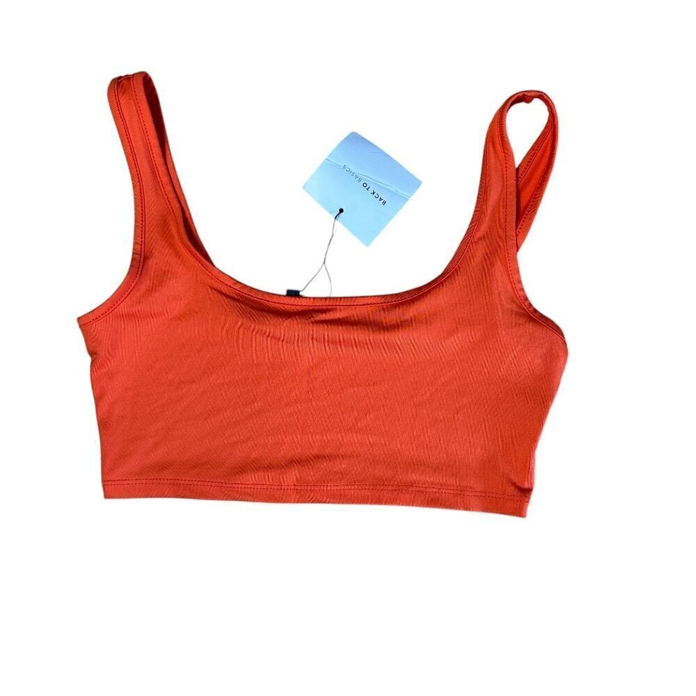 NWT Orange SHEIN Crop Tank Top Size Small